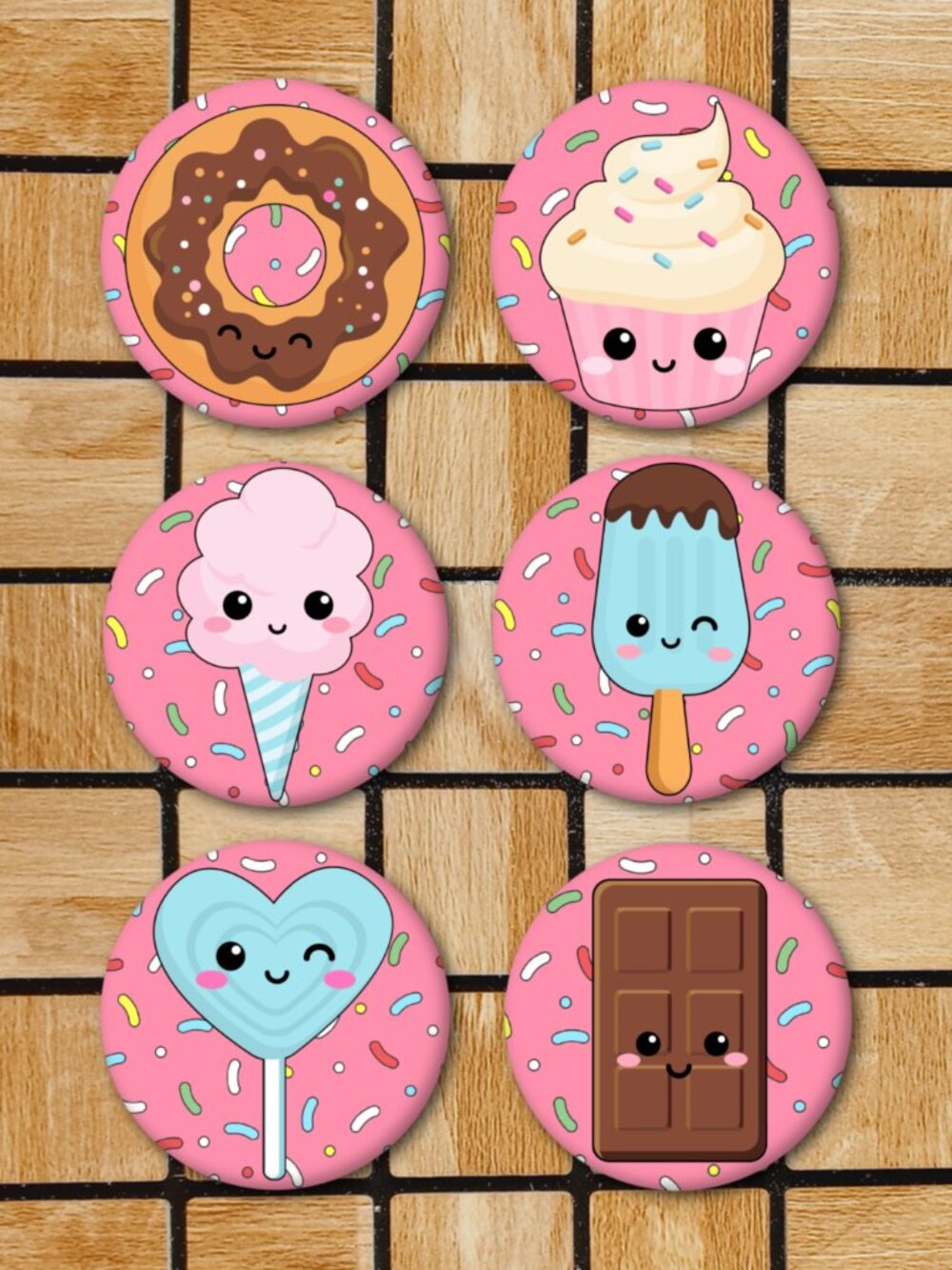 Sprinkle Sweet Treats Fridge Magnets Set Of 6 Summer Theme Magnets Home Kitchen